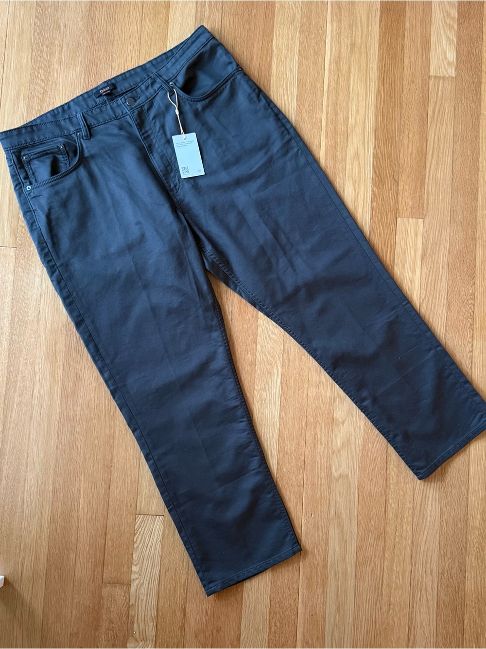 Quince Comfort Stretch Traveler 5-Pocket Pants Men’s 38x30 Gray NWT